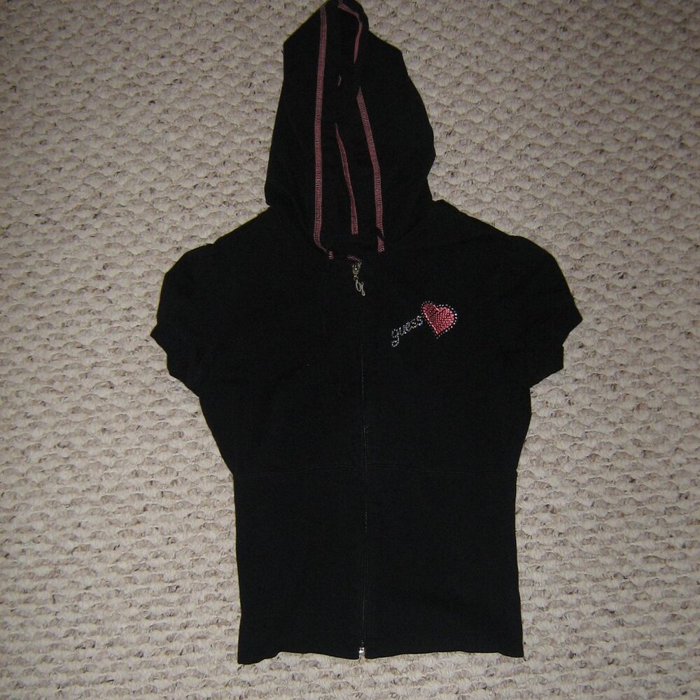 guess short sleeve zip up